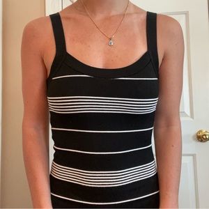 Black and white mini dress